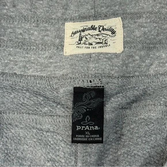 PrAna Womens XL Sustainable Quality Gray Joggers, Athleisure, Loungewear, Sweats - Picture 2 of 11